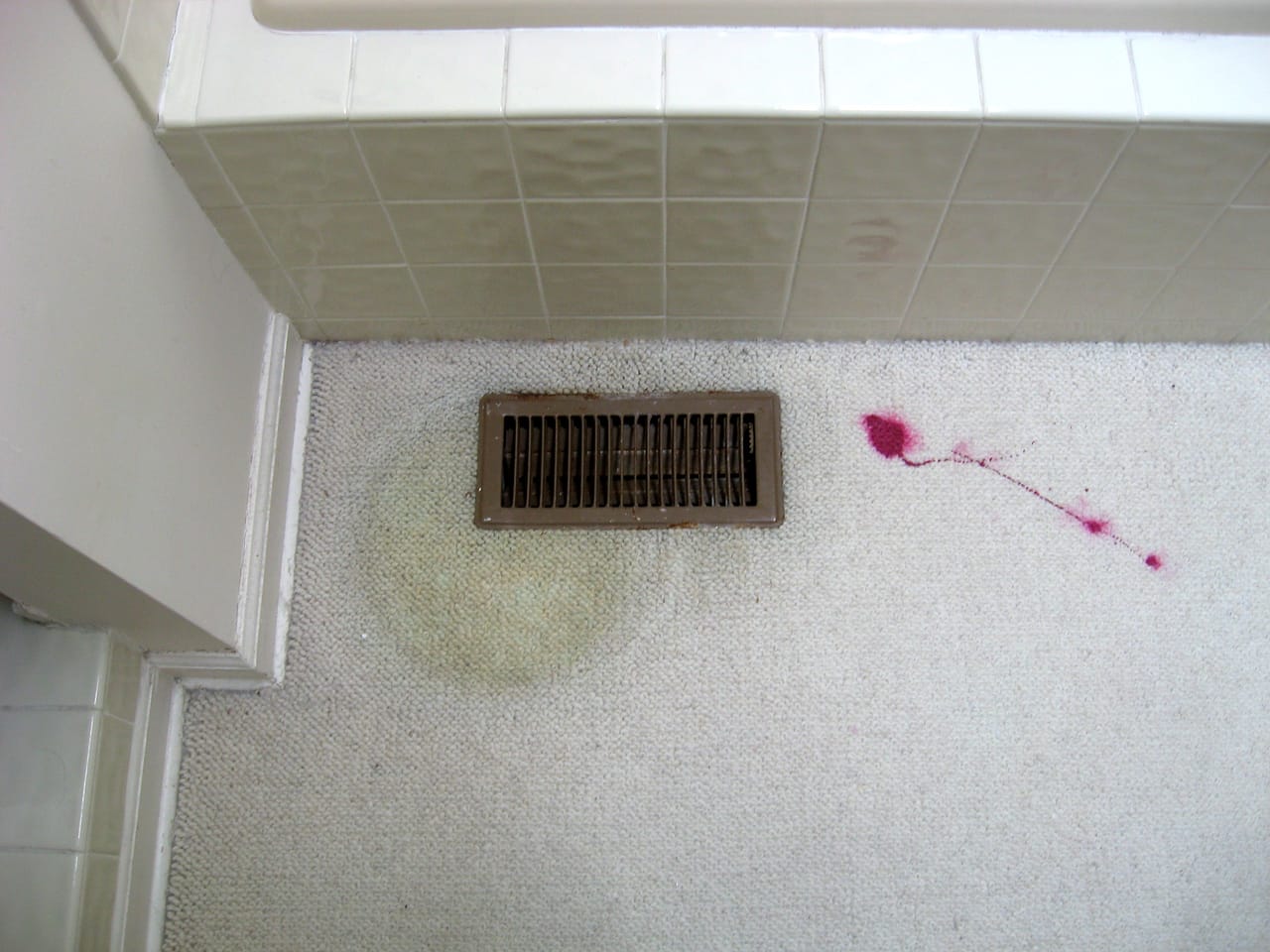 Pink spill before