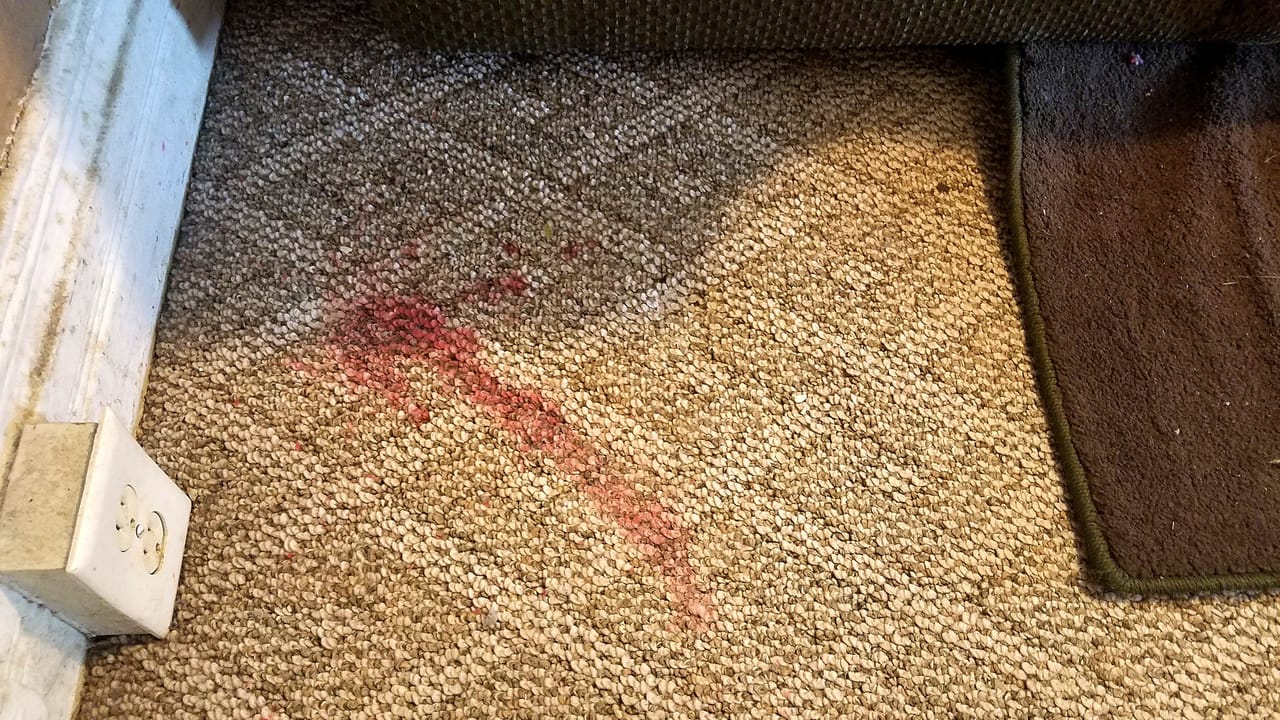 Red candle wax before