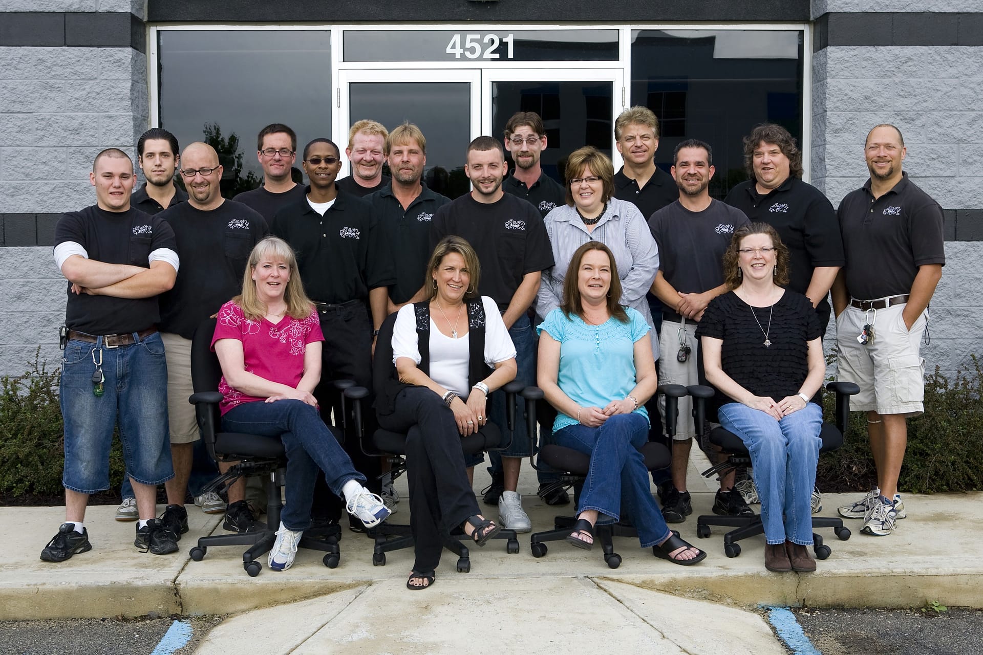 The Langenwalter team in front of the Carmel office